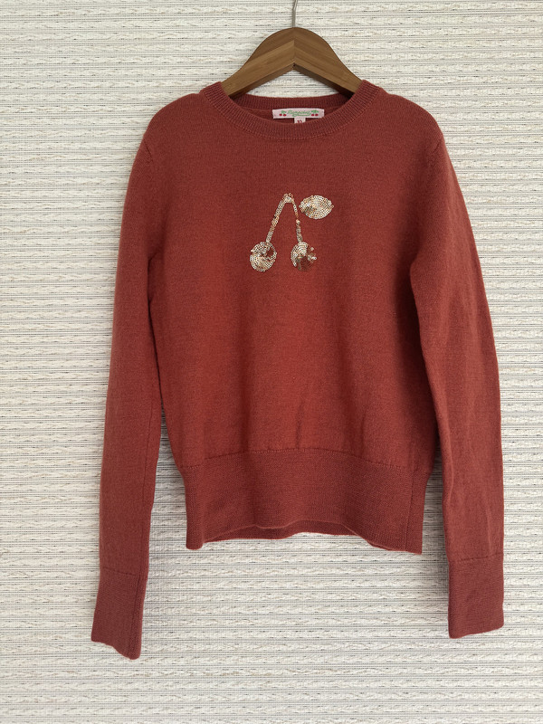 Stunning 8y - 10y old Bonpoint brown sweater 100% soft wool Excellent condition