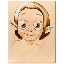 NOVAARTE pittura astratta acrilico quadro elfi arte moderna bambino ORIGINALE