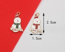 40Pcs cartoon snowman mix Charm bracelet necklace Pendants DIY Jewelry Making