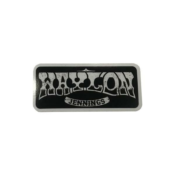 Official Waylon Jennings Classic Rectangle Logo Bumper Sticker 4" X 1