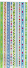 Borders Nature Metallic Flowers Butterfly Leaves Shimmer Handmade 11" Stickers