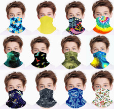    Elastic Bandana Face Mask Kids Boys Girls Cover Neck Gaiter Fashion Breathable