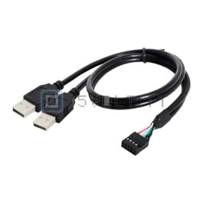 Vklopdsh 2 pezzi scheda madre HD audio 9 pin presa cavo cavo per PC fai da te nero 30 cm