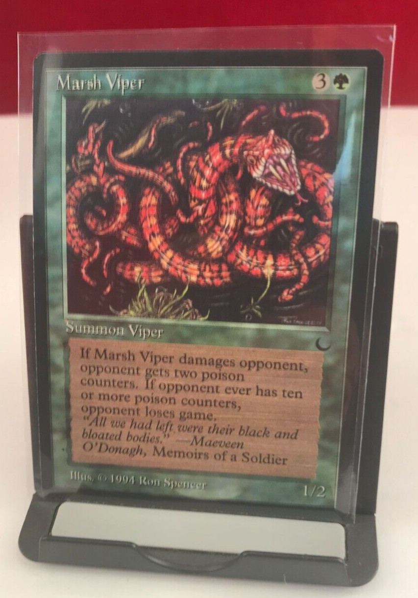 Marsh Viper The Dark English NM Green Magic the Gathering MTG 1994