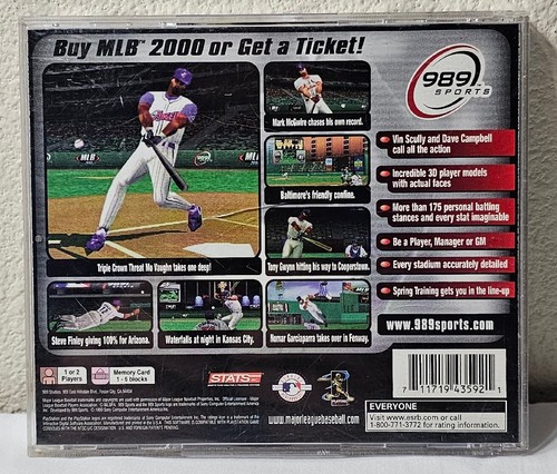 Videogioco MLB 2000 PlayStation 1 PS1 Sony 1999 completo di manuale CIB - Foto 2 di 4