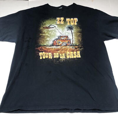 rare ZZ Top 2020 tour shirt De La Casa band fundraiser Mens Small