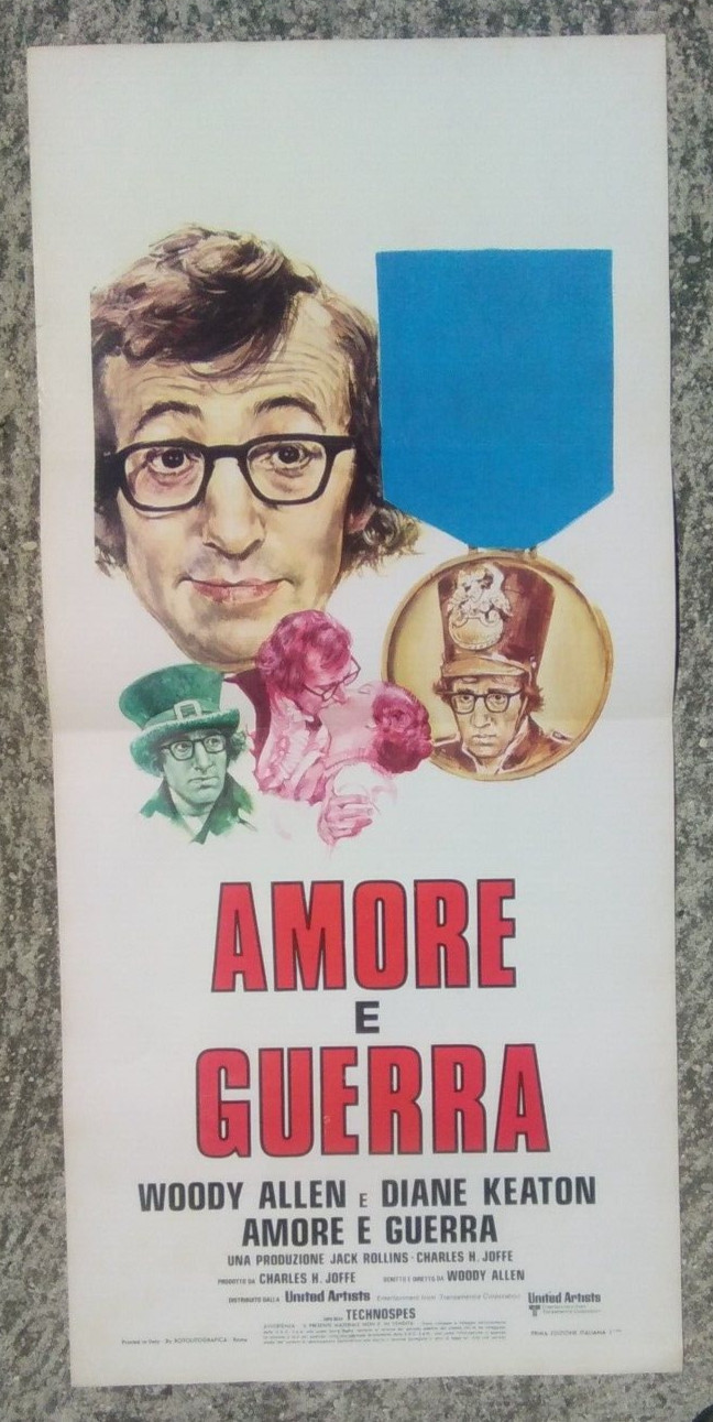 Locandina originale film Amore e guerra (1975) - Regia di Woody Allen