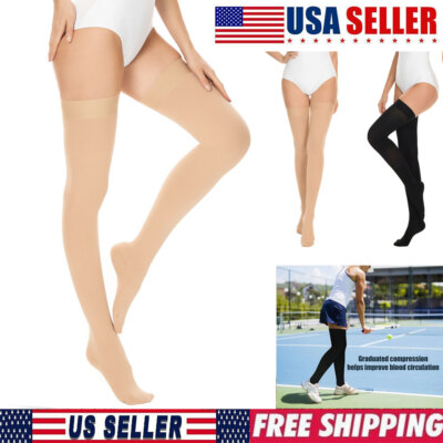 Thigh High Compression Stockings 30-40 mmHg Medical Surgical Socks Varicose Vein