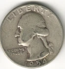 USA - 1954P - Washington ¼ $ - Silver Eagle - no mint mark - #16069RG