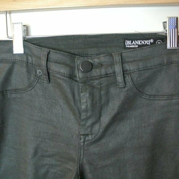 Blank NYC Mercer Super Skinny Coated Jeans Black - image 6
