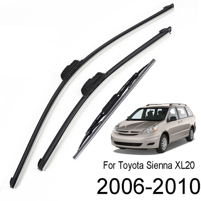 3Pcs/set Front Rear Wiper Blades 26''+19''+16'' For Toyota Sienna XL20