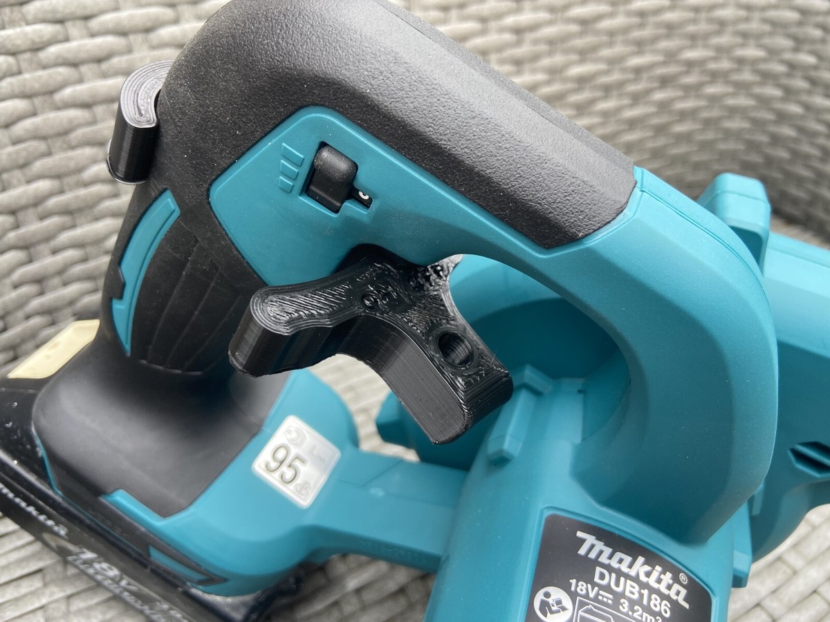 3d Printed trigger lock for Makita DUB185 186 leaf blower