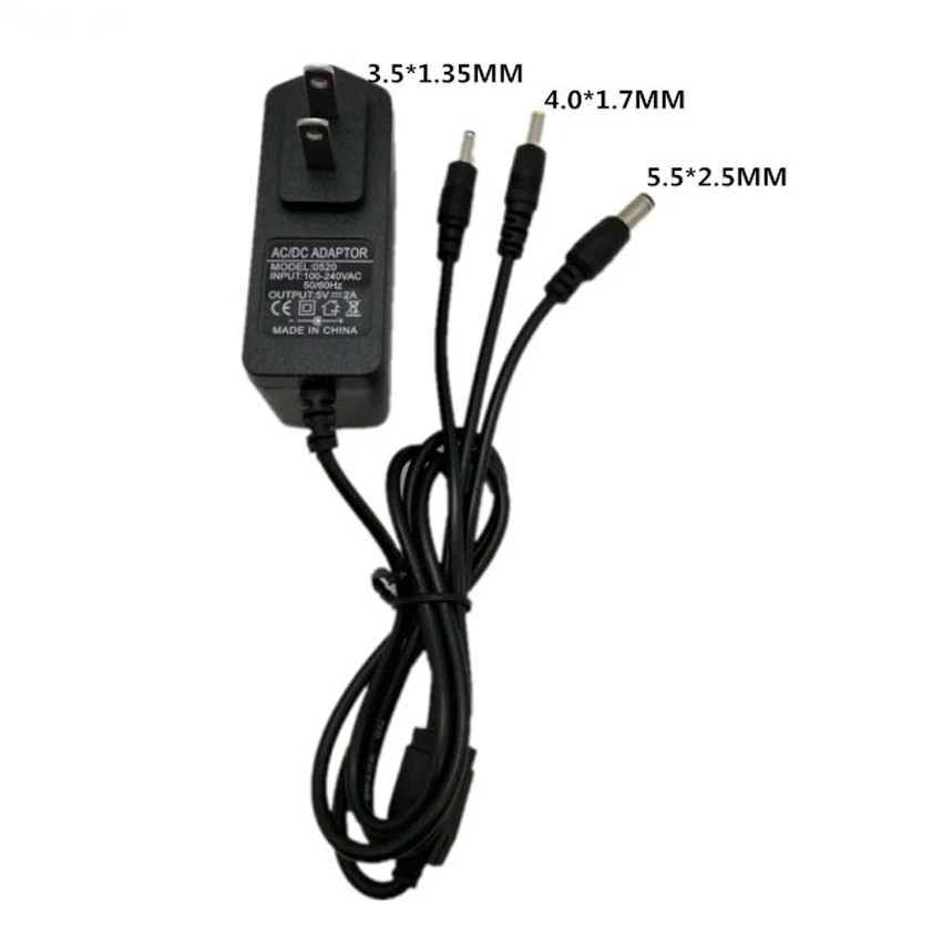 3in1 3.5/4/5.5mm Plug AC to DC 5/9/12V Charger Router IP Camera Radio CD Adapter - Image 2 of 4