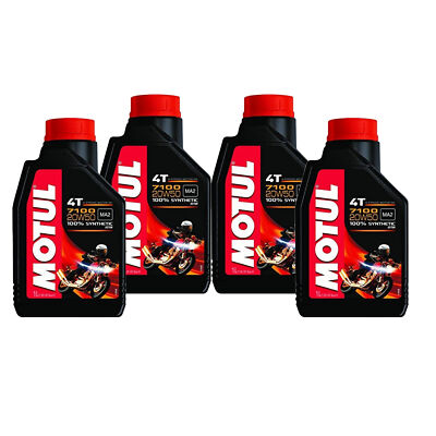 Motul 7100 4T 20W50 100% synthetic Ester 4-Stroke 4L Engine Motor Oil 4 x 1L