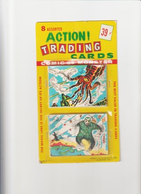 1963 Monster Magic Action  unopenD pack.. 1 lens and 8 cards