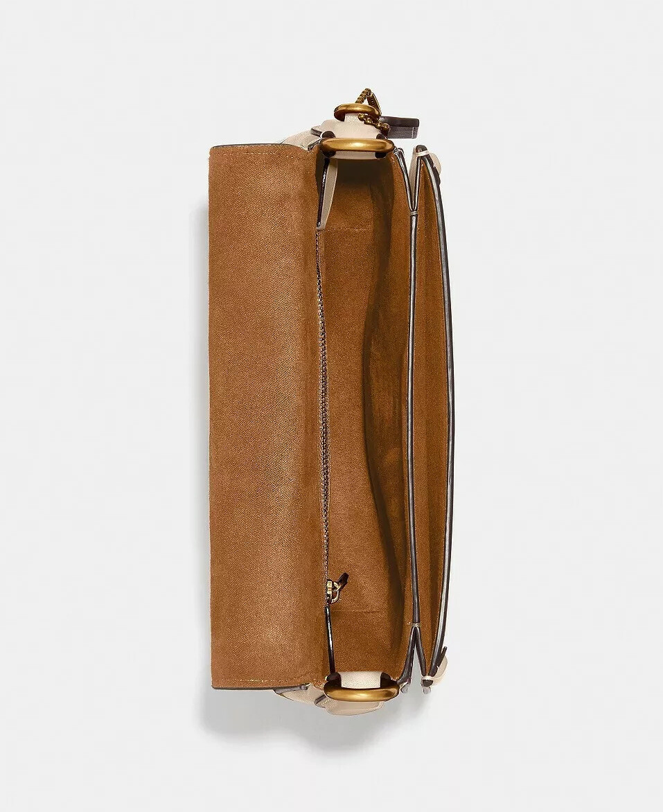 ❤️ Coach Beat Saddle Leather Brass/ivory Bag In Original Packaging image 2