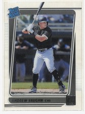 2021 Panini Chronicles Andrew Vaughn Clearly Donruss Rated Rookie card White Sox