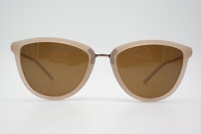 Armani EA 3137 Cream Gold Bronze Oval Sunglasses New