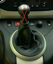 Schaltsack Schaltmanschette für Citroen Berlingo Peugeot Partner Dunkelgrau Rot