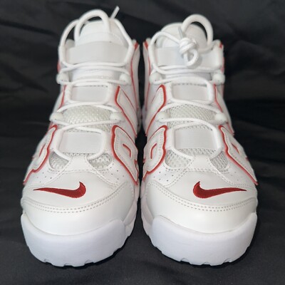 Size 8.5 - Nike Air More Uptempo White Varsity Red 2018 | eBay