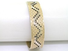 Armband 585 Gelb-Weißgold 14Kt Gold 42,13 Gramm 19cm Länge Kastenschließe