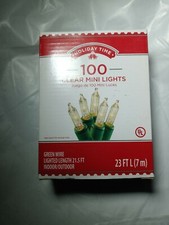 100 ct Clear Light Green wire string light Set of 2 Total of 200 lights