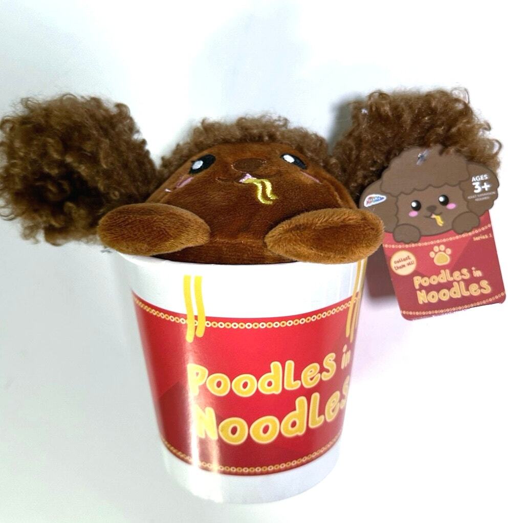 Poodles In Noodles Plush Dog Stuffed Animal Toy Brown 7