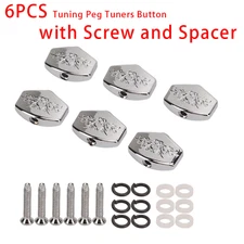 6X Guitar Tuning Peg Tuners Button Machine Head Replacement Buttons Knob US
