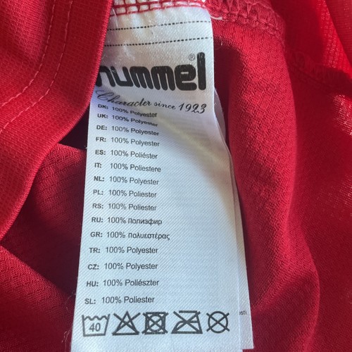 Danish Soccer Shirt DBU Fosboldskole Hummel Schulstad Athletic Shirt Sz 10-12y - Picture 5 of 8