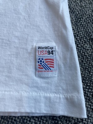 Vintage 90s FIFA World Cup Soccer USA 1994 ADIDAS T-shirt L Large