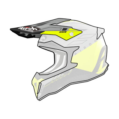Front Helm Airoh Strycker Skin grau gelb