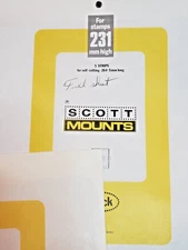 12 Scott Mounts (Prinz) "For stamps 231mm high 5 Strips 264 - 5mm long - BLACK