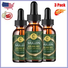 3x Mullein Leaf Extract Liquid Drops Healthy Lung Cleanse Respiratory Support