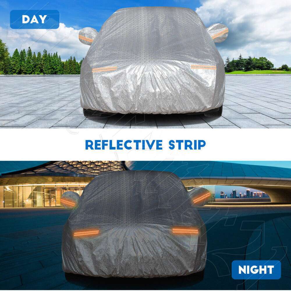 Large Car Cover Waterproof Aluminum 6 Layer UV Dust Hail Resitant