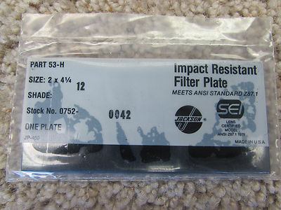 Jackson/OKI Shade 12 Welding Lens Filter Plate Part 53-H  