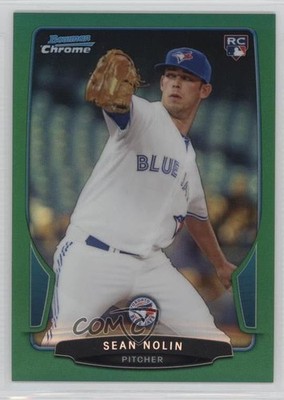 2013 Bowman Draft Chrome Green Refractor 54/75 Sean Nolin #33 Rookie RC 0o9