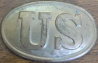 Reproduction Civil War US Oval "U.S." Belt Buckle Plate Militaria
