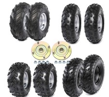 7" 8" 10" ATV Go Kart Wheel Tire Rim 4 Lug 110mm Rear Axle Hubs 18x9.50-8 16x8-7