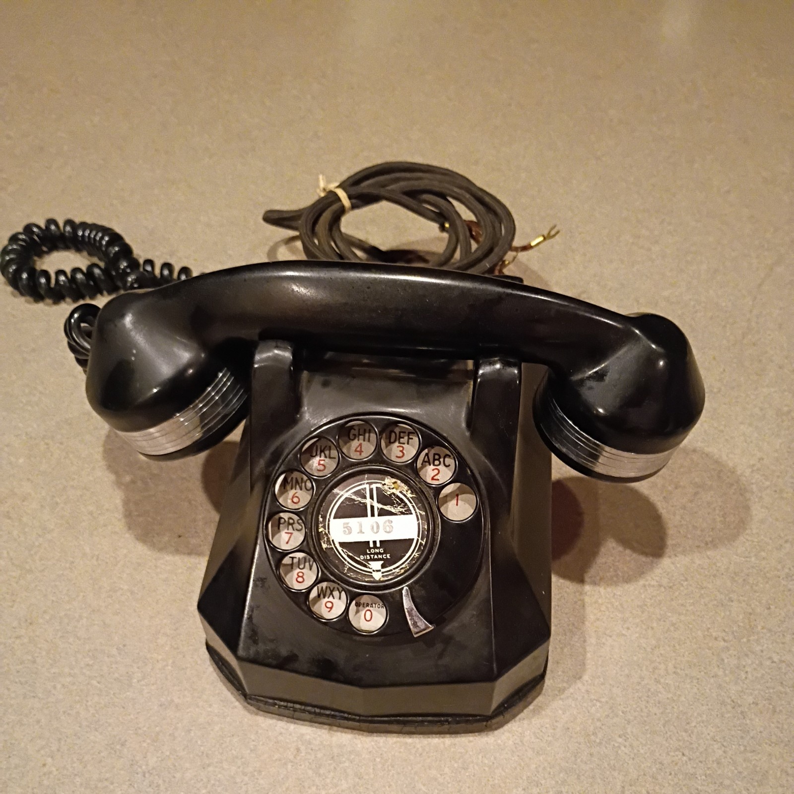 Automatic Electric SN 4023 ZC7 Monophone Original Rotary Telephone Vtg Antique