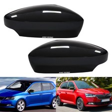 2x Spiegelkappe Spiegelgehäuse Schwarz Für Skoda Rapid Spaceback NH1 ab. 05/2015