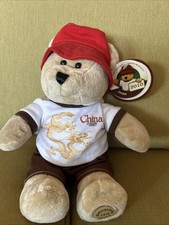 Starbucks Bearista Destination China Bear Plush 2010 Stuffed Animal