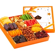 Cerez Pazari Dried Fruit and Nuts Gift Basket, Gourmet Holiday Gift Box Varie...