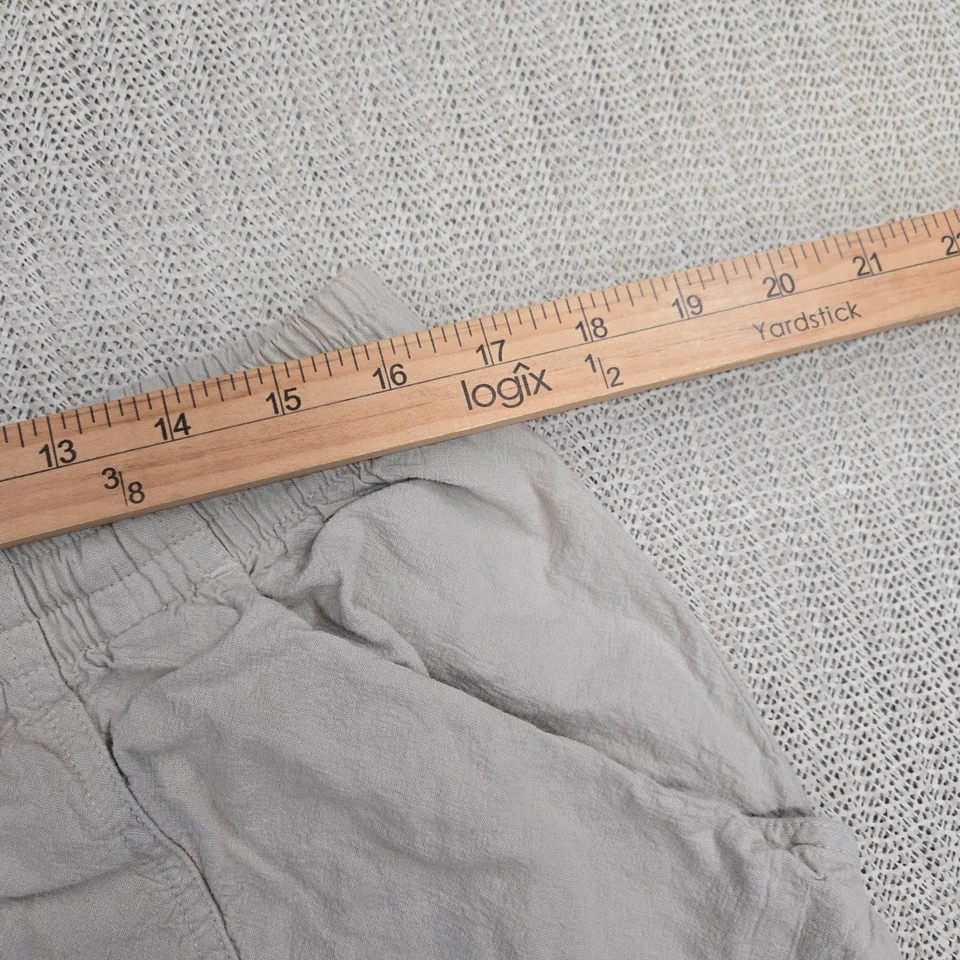 Pantalones Cortos Ciervo Blanco Mujer 14w/16W Cintura Elástica Beige Tirar de Cordón Ligero Plus Foto 3 de 4