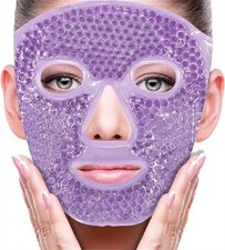 Purple Gel Bead Face & Eye Mask – Hot Cold Therapy Ice Pack Skin Care for Women