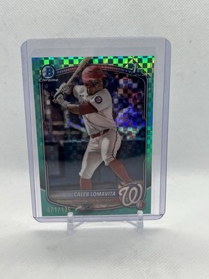 2025 Bowman - Chrome Prospects Caleb Lomavita #BCP-120 Aqua X-Fractor /125 (RC)