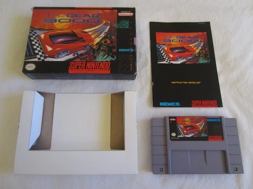 Top Gear 3000 (SNES) Super Nintendo CIB Complete Box 1993 Kemco RARE