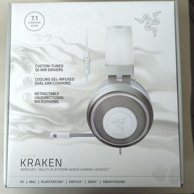 Razer Kraken Mercury White Gaming Headset Komfortable Over-Ear Kopfhörer