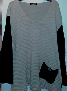 Women's Oversize Large Beige Sweater