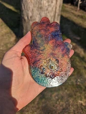 Multicolor Incense Holder Incense Burner Resin Hamsa Incense Burner Hologr