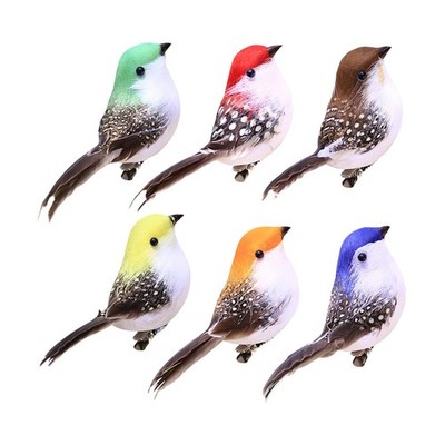 6x Künstliche Vögel Lebensecht Simulation Vogelmodelle zum Basteln Terrassenkränze